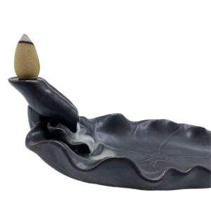 Elegant lotus flower backflow incense burner for a calming atmosphere.