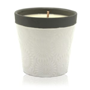 Large Home is Home Candle Pot in Forever Vanilla with natural soy wax.