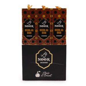 Noor Oud Incense sticks in a decorative box with elegant design.