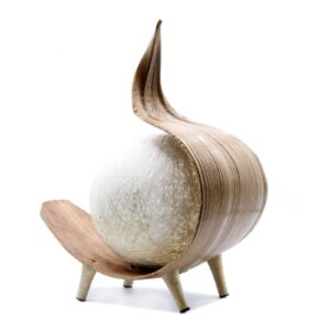 Natural Coconut Lamp in Chocolate Twist design for home decor and relaxation.