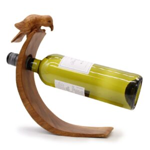 Elegant bird-shaped wine holder for a stylish home decor touch.
