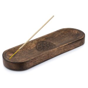 Elegant large mandala incense tray, perfect for mindful living and home fragrance.