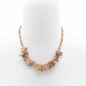 Longstone Gem Necklace featuring unique Map Stone gemstones with intricate patterns.