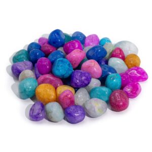 Vibrant mixed Crackle Quartz stones in various bright colours.