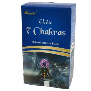 Hand rolled Vedic incense sticks in a decorative box, perfect for mindful living.