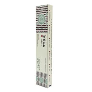 Hand-rolled Vetivert incense sticks with earthy, calming aroma.