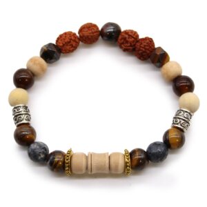 Tri Hita Karana Bangle in white, black, and grey representing balance and harmony.