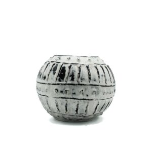 Cream Greek Bubble Clay Plant Pot with unique texture and elegant design.