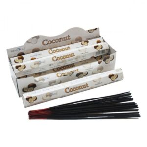 Hexagonal incense sticks in a stylish holder, perfect for relaxation.
