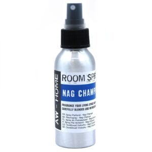 100ml Nag Champa room spray in a stylish bottle for home fragrance.