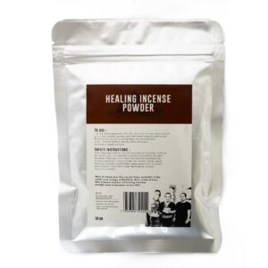Mountain Clove incense powder in a decorative holder, exuding warm aromas.