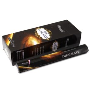 Aromatika Charcoal Free Hex Incense in The Galaxy with vibrant packaging.
