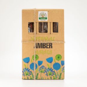 Natural Botanical Masala Incense sticks in Amber for a calming atmosphere.