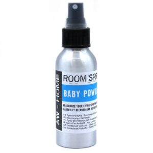 100ml room spray with a soothing baby powder scent for a calming atmosphere.