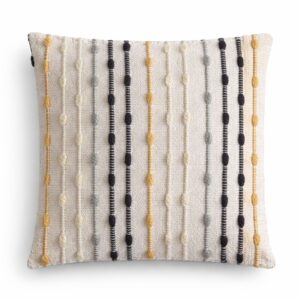 Classic Cushion Cover in Hippie Knot design with textured stripes.
