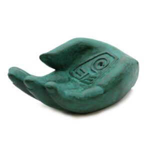 Unique green stone incense burner designed by Indonesian artisans.
