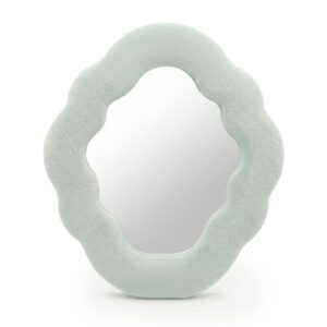 Soft Squiggly Mirror in Cloud Blue with a rounded, playful design.