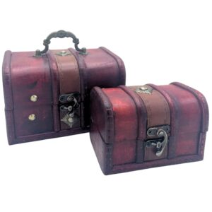 Natural treasure chest set of 2 for home decor and gifting.