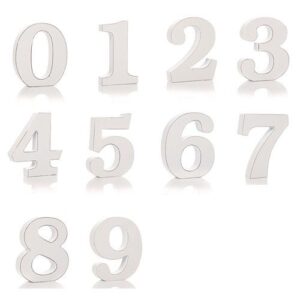 Handmade white wooden letters with a rustic finish, perfect for home decor.