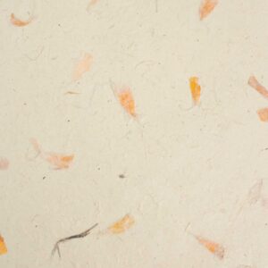 A4 Lokta craft paper featuring marigold petal design, handmade in Nepal.