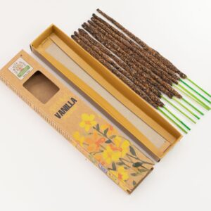 Natural Botanical Masala Incense sticks with a warm vanilla aroma.