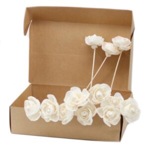 Handcrafted natural aroma diffuser flowers in a soft rose design.