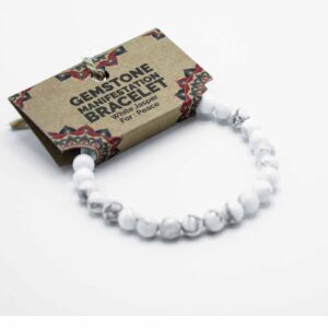 White Jasper bracelet designed for manifestation and inner peace.