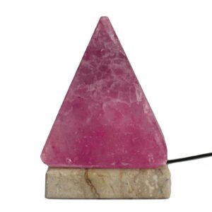 Quality USB pyramid salt lamp with a warm glow, perfect for home decor.