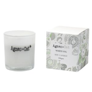 Elegant white fig votive candle from Soul Inspirations, perfect for a calming atmosphere.