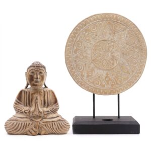 Buddha Feng Shui Set featuring a Classic Mandala design in a serene setting.