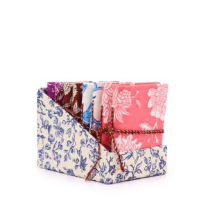 Assorted floral print notebooks in vibrant colours, perfect for note-taking.